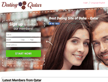 Tablet Screenshot of datingqatar.com